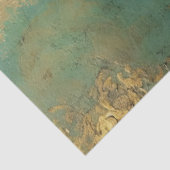 Romantische antike Emerald- und Gold-Designserie 1 Seidenpapier (Ausschnitt)