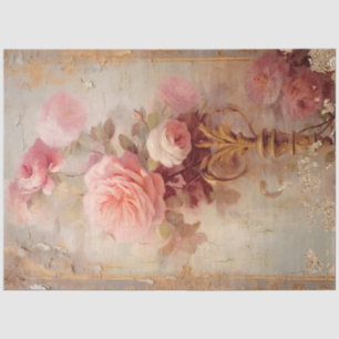 Romantische antike rosa und goldene Designserie 19 Seidenpapier