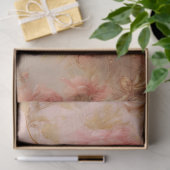 Romantische antike rosa und goldene Designserie 20 Seidenpapier (Geschenk)