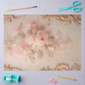 Romantische antike rosa und goldene Designserie 3 Seidenpapier (Basteln)