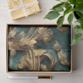 Romantische antike Smaragde und Gold Design Serie Seidenpapier (Geschenk)