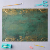 Romantische antike Smaragde und Gold Design Serie  Seidenpapier (Basteln)