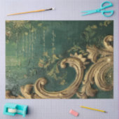 Romantische antike Smaragde und Gold Design Serie Seidenpapier (Basteln)