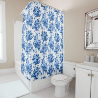 Romantische antike Vintage Rose blau auf Weiß