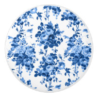 Romantische antike Vintage Rose blau auf Weiß