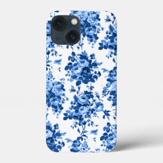 Romantische antike Vintage-Rosen - Blau auf Weiß Case-Mate iPhone Hülle