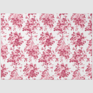 Romantische antike Vintage-Rosen - Rosa auf Weiß Seidenpapier