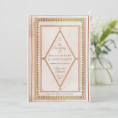 Romantische Antiquitätenhochzeit - Einladung (Stehend Vorderseite)