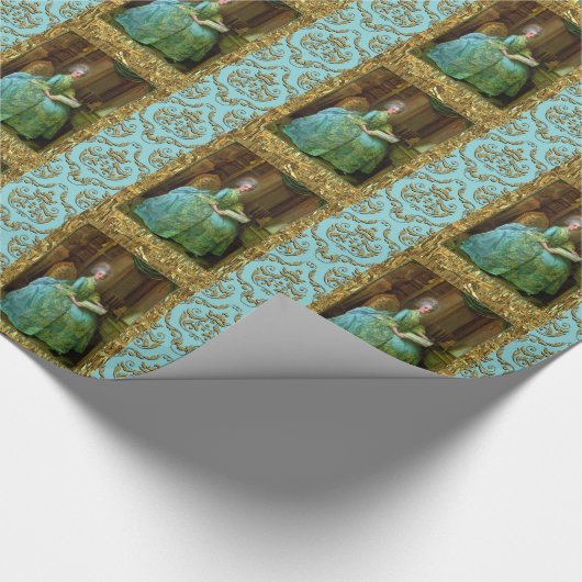 Romantische Antoinette Geschenkpapier (Ecke)