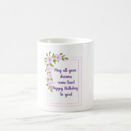 Romantische Apfelbaum-Blume Geburtstag Minimalisti Kaffeetasse