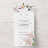 Romantische Apfelblüten All In One Einladung (Innen Boden)