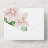 Romantische Apfelblüten All In One Einladung (Rückseite)