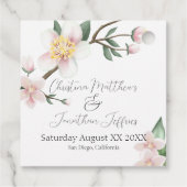 Romantische Apfelblüten Geschenkanhänger (Rückseite)