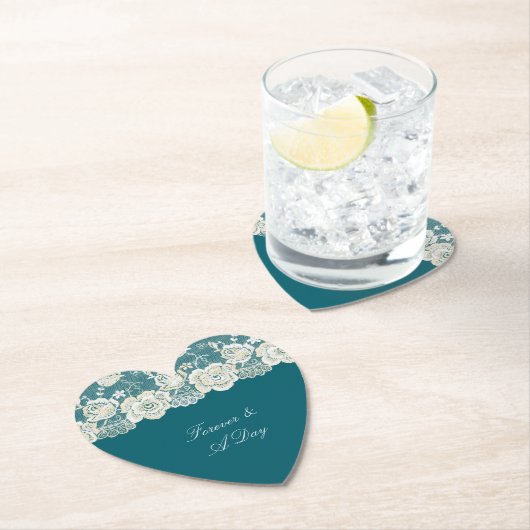 Romantische Aquamarine Blaue Hochzeit Untersetzer (Vor Ort)