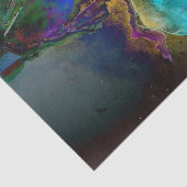 Romantische aquamarine Blumenbemalung Seidenpapier (Ausschnitt)