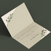 Romantische Aquarell Blätter Hochzeit danke Karte