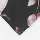 Romantische Aquarell-Blume Fleecedecke (Ecke)