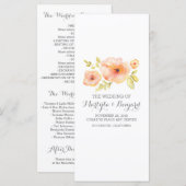 Romantische Aquarell-Blume Hochzeitsprogramme Programm (Vorne/Hinten)
