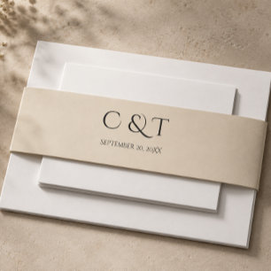 Romantische Aquarell-Blumen-Perlen-Federn-Hochzeit Einladungsbanderole