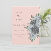 Romantische Aquarell-Blumen-Save-the-Date Save The Date (Stehend Vorderseite)