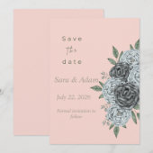 Romantische Aquarell-Blumen-Save-the-Date Save The Date (Vorne/Hinten)