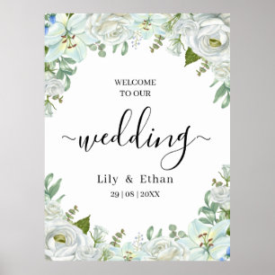 Romantische Aquarell-Hochzeit Poster