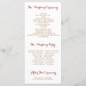 romantische Aquarell-Hochzeitsprogramme - Herbstbl Programm (Rückseite)