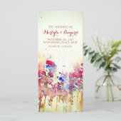 romantische Aquarell-Hochzeitsprogramme - Herbstbl Programm (Stehend Vorderseite)