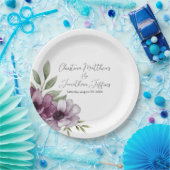 Romantische Aquarellanemonen Pappteller (Party)