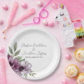 Romantische Aquarellanemonen Pappteller (Party)