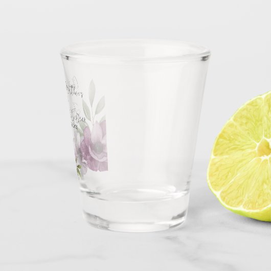 Romantische Aquarellanemonen Schnapsglas (Rechts)