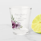 Romantische Aquarellanemonen Schnapsglas (Vorderseite)