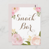 Romantische Aquarellbilder Blume Snack Bar Postkarte (Vorne/Hinten)