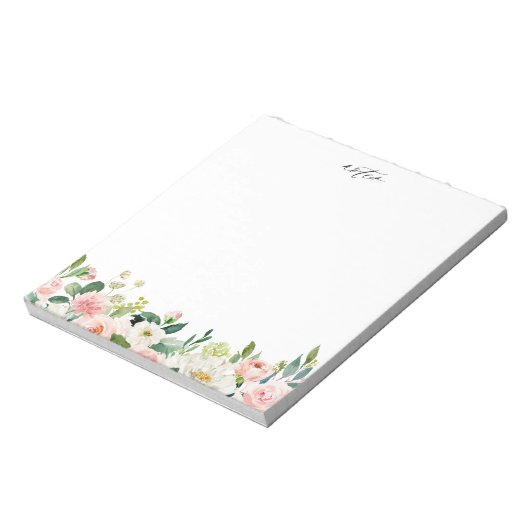 Romantische Aquarellbilder Florals Notepad Notizblock (Rotiert)