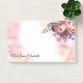 Romantische Aquarellblume Boho Blumenstrauß Person Post-it Klebezettel (Büro)