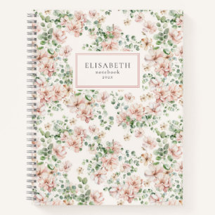 Romantische Aquarellblüte Notizblock