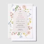 Romantische Aquarellblütendusche Pergament Einladungen (Versetzt)