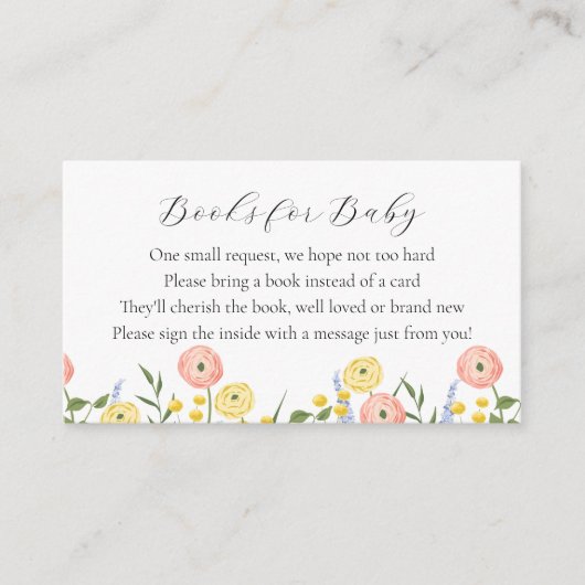 Romantische Aquarellbücher für Kinder Begleitkarte (Vorderseite)