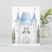 Romantische Aquarellburg Hochzeit Einladung (Stehend Vorderseite)