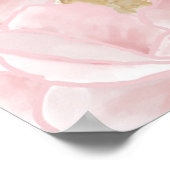 Romantische Aquarellfarben-Blume Begrüßungszeichen Poster (Ecke)