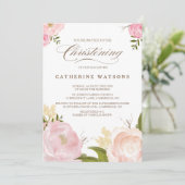 Romantische Aquarellfarben Blume Einladung feiern (Stehend Vorderseite)