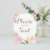 Romantische Aquarellfarben Blume Finden Sie Ihren  Postkarte (Stehend Vorderseite)