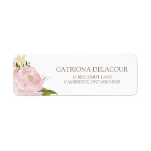 Romantische Aquarellfarben-Blume geben das Adresse