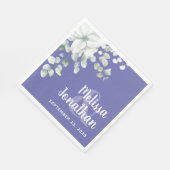 Romantische Aquarellfarben Blütenweiße Blume Hochz Serviette (Ecke)