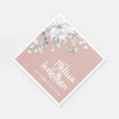 Romantische Aquarellfarben Blütenweiße Blume Hochz Serviette (Ecke)