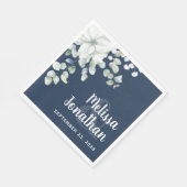 Romantische Aquarellfarben Blütenweiße Blume Hochz Serviette (Ecke)