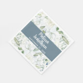 Romantische Aquarellfarben Blütenweiße Blume Hochz Serviette (Ecke)