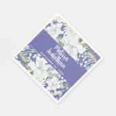 Romantische Aquarellfarben Blütenweiße Blume Hochz Serviette (Ecke)