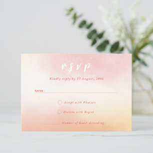 Romantische Aquarellfarben - Hochzeitskarte RSVP Karte