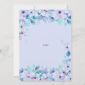 Romantische Aquarellfarben Lila Einladung (Rückseite)